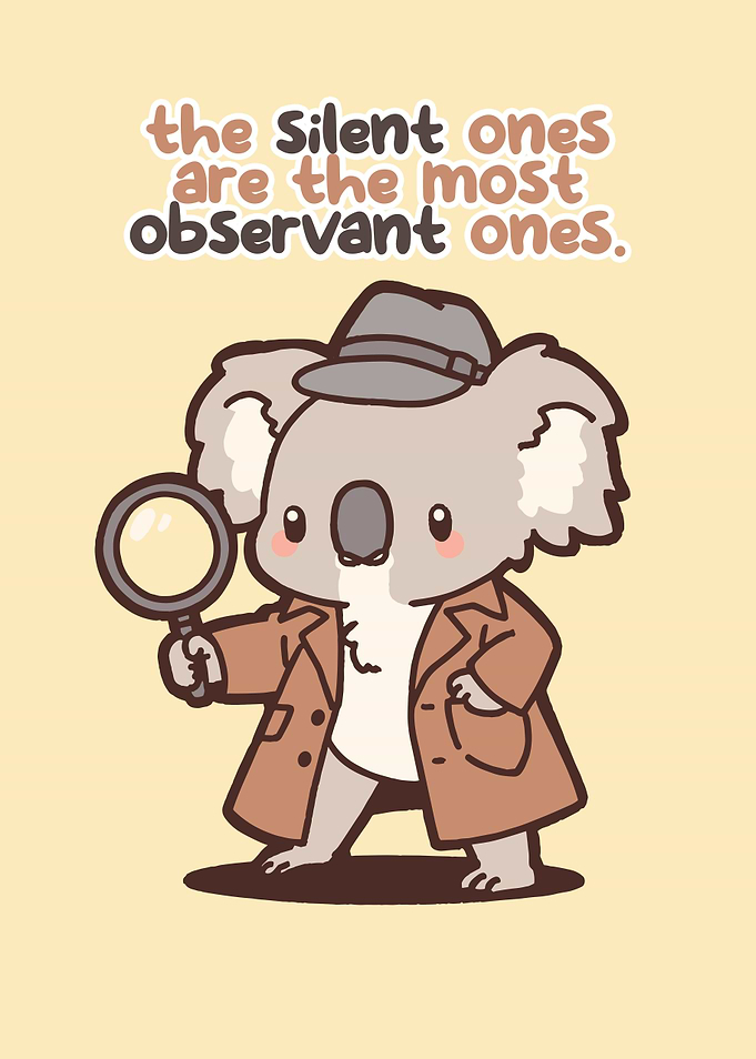 Detective Koala with Magnifying Glass