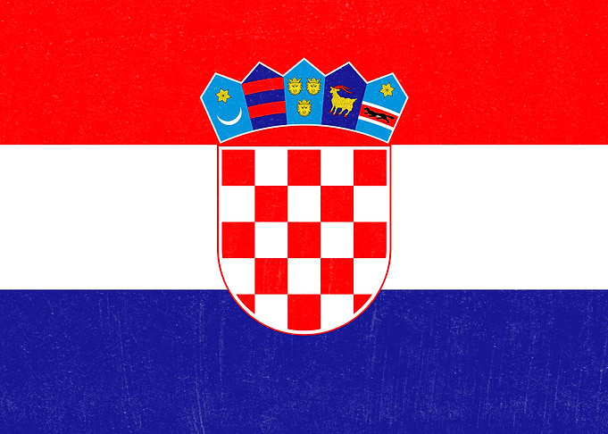 Croatia Flag Distressed