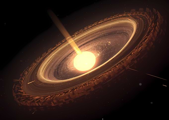 Stellar Nursery with Accretion Disk