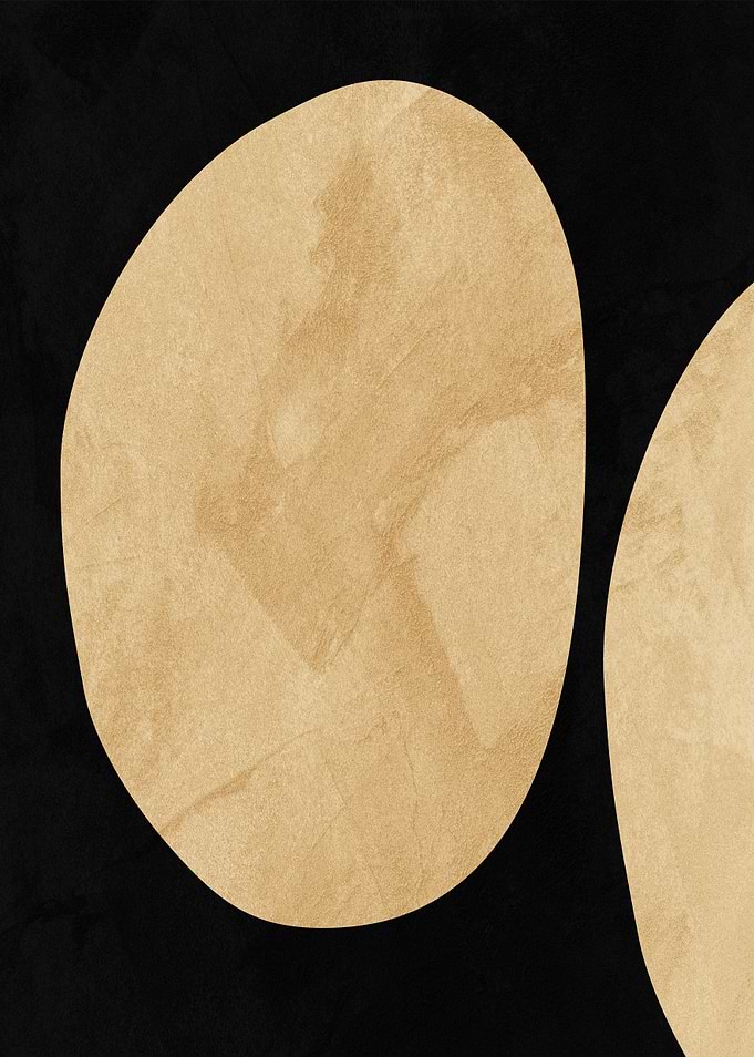 Abstract Gold and Black Shapes