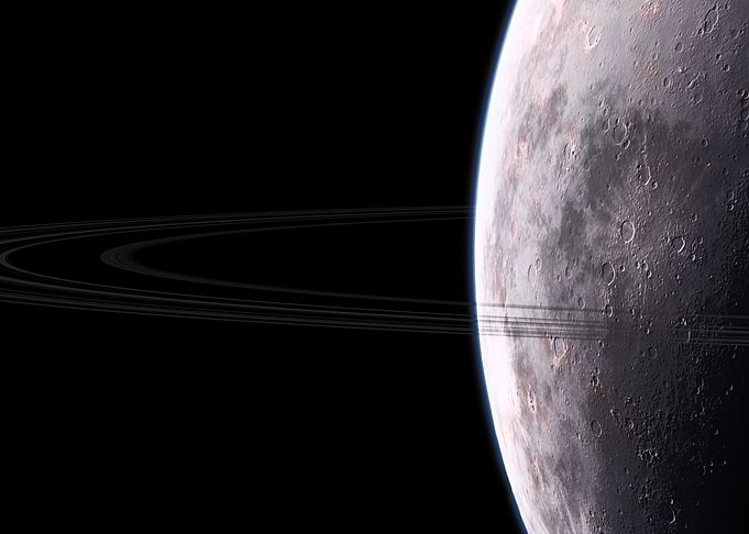 Ringed Planet in Space