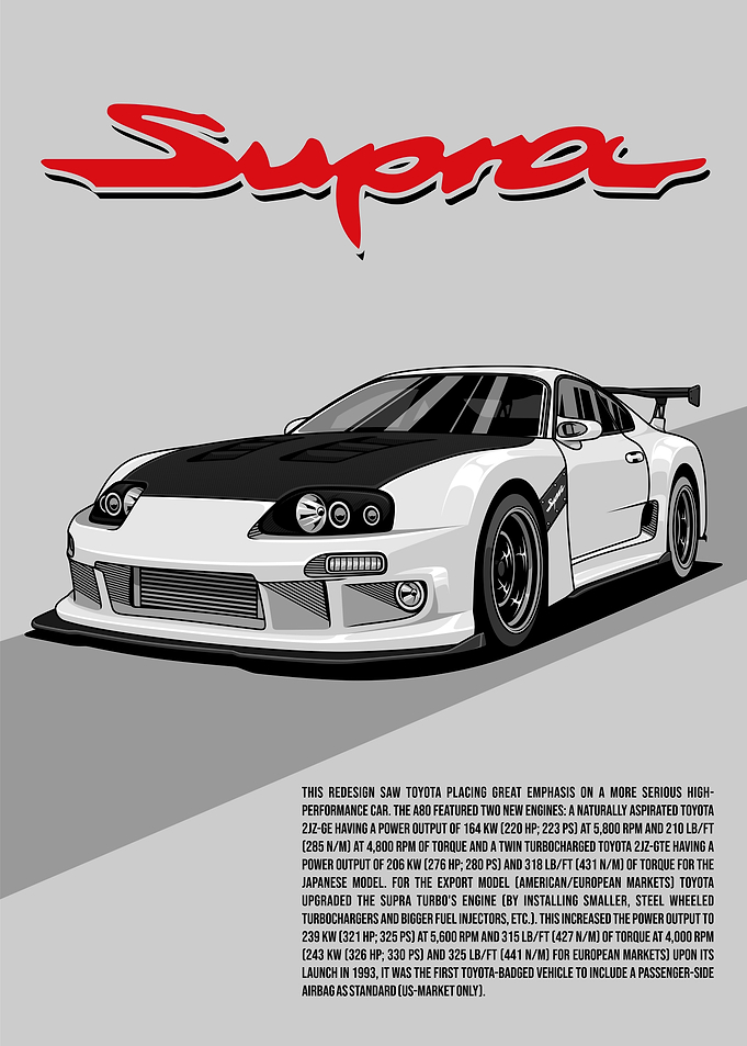 Toyota Supra A80 Illustration