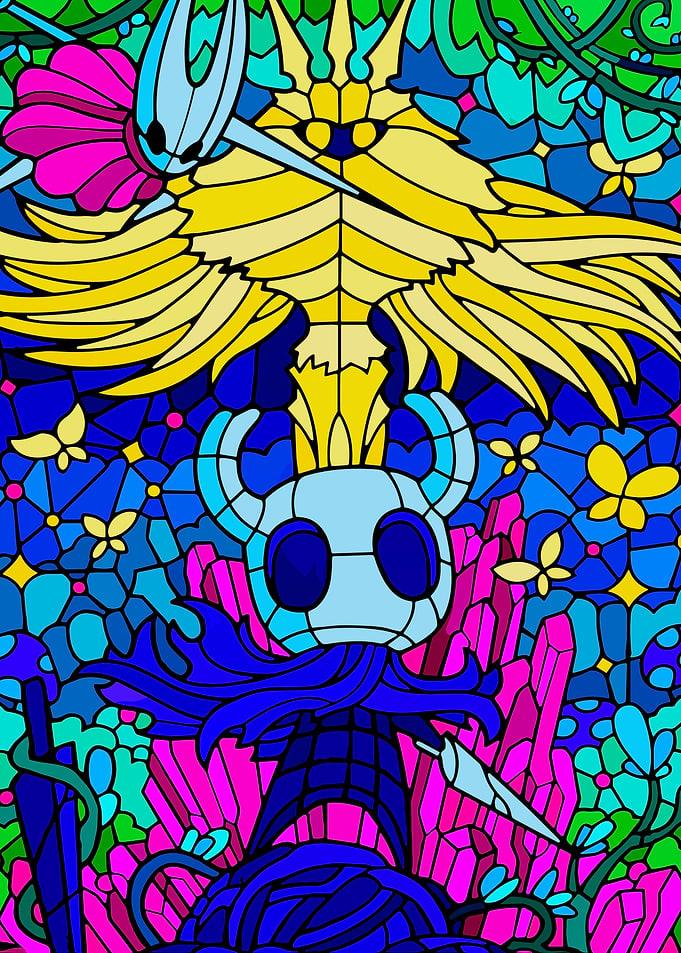 Hollow Knight Stained Glass Art