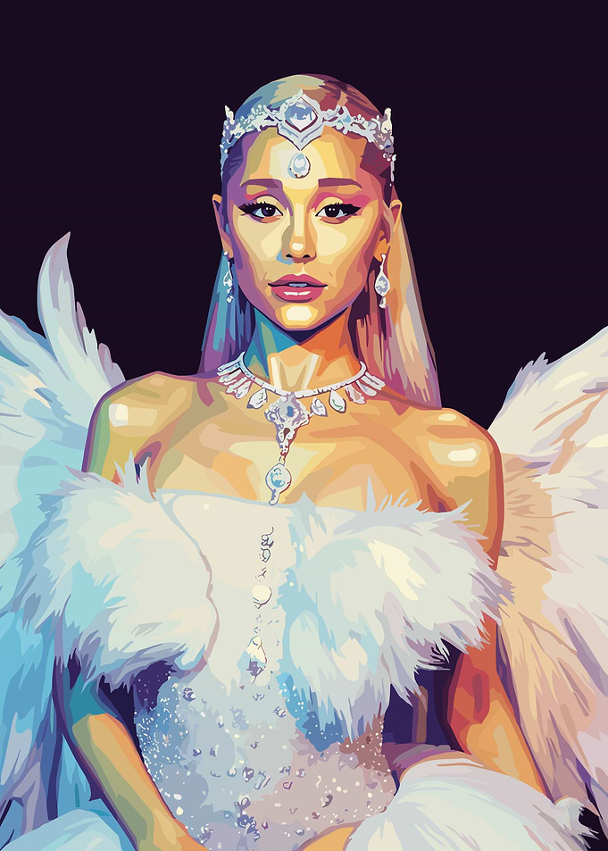 Ariana Grande Pop Art Portrait