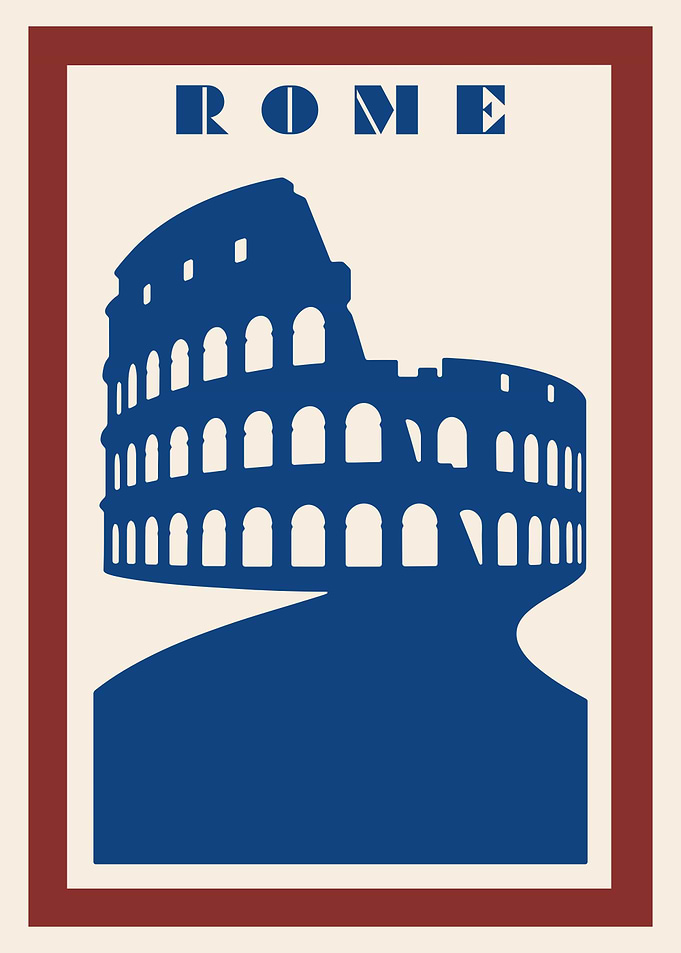 Rome Colosseum Vintage Poster