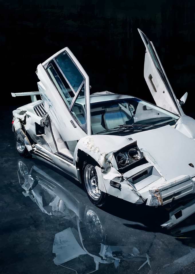 Wolf of Wall Street: Crashed Lambo