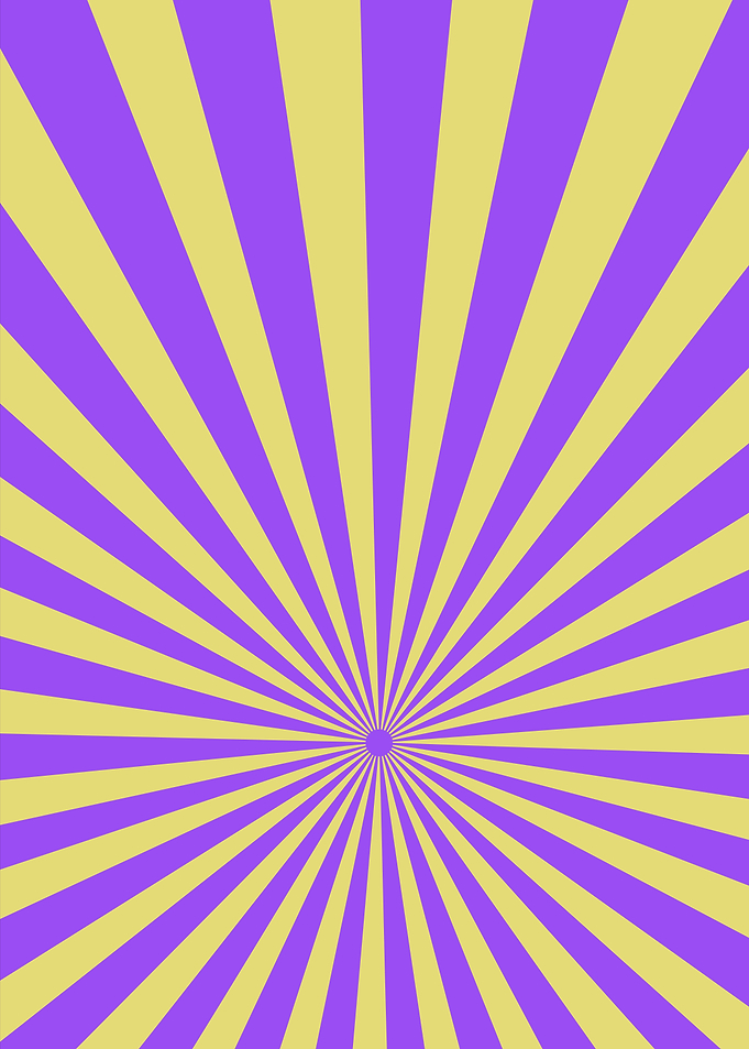 Purple and Yellow Sunburst Pattern