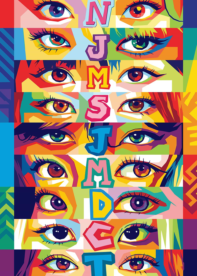 Pop Art Eyes with Letters