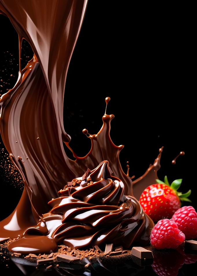 Chocolate Splash with Berries