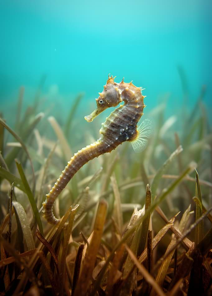 Seahorse in Seagrass