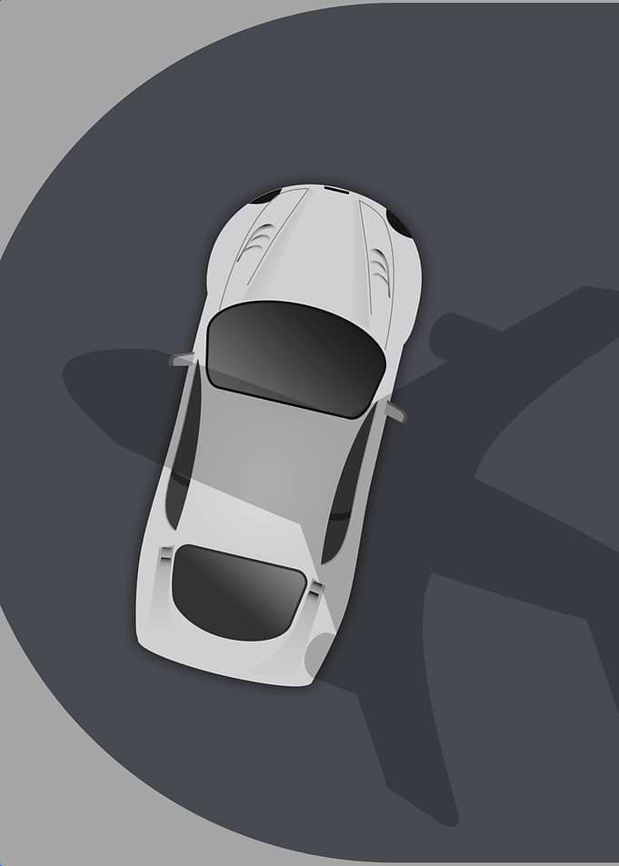 White Sports Car on a Dark Road