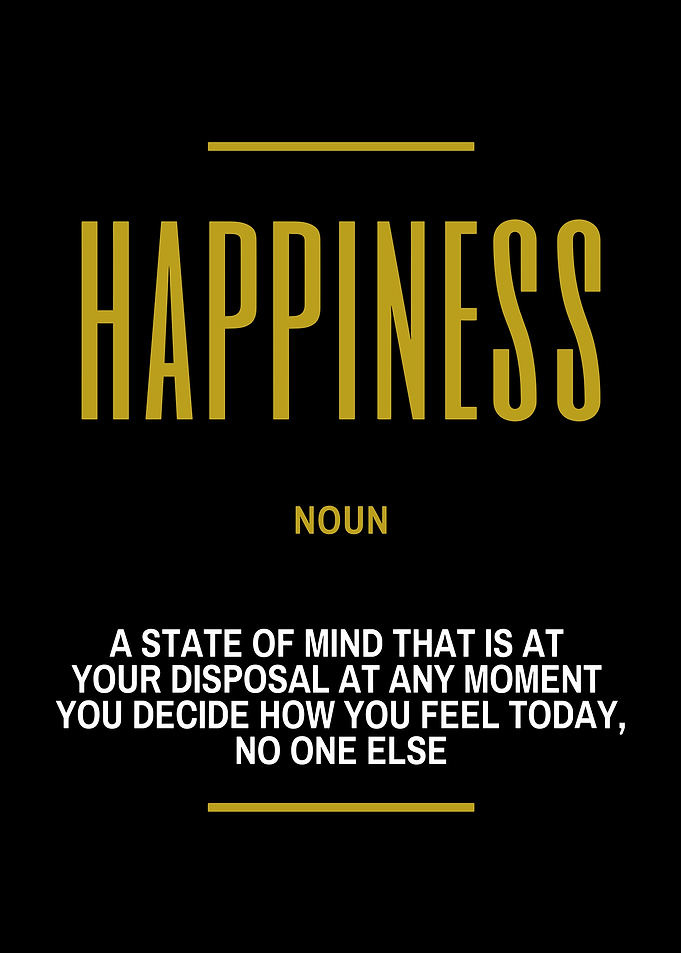 Happiness Definition Poster