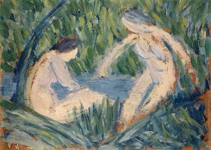 Two Nudes in a Natural Setting
