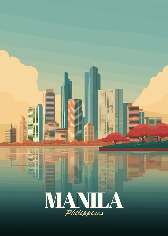 Manila Skyline Reflection
