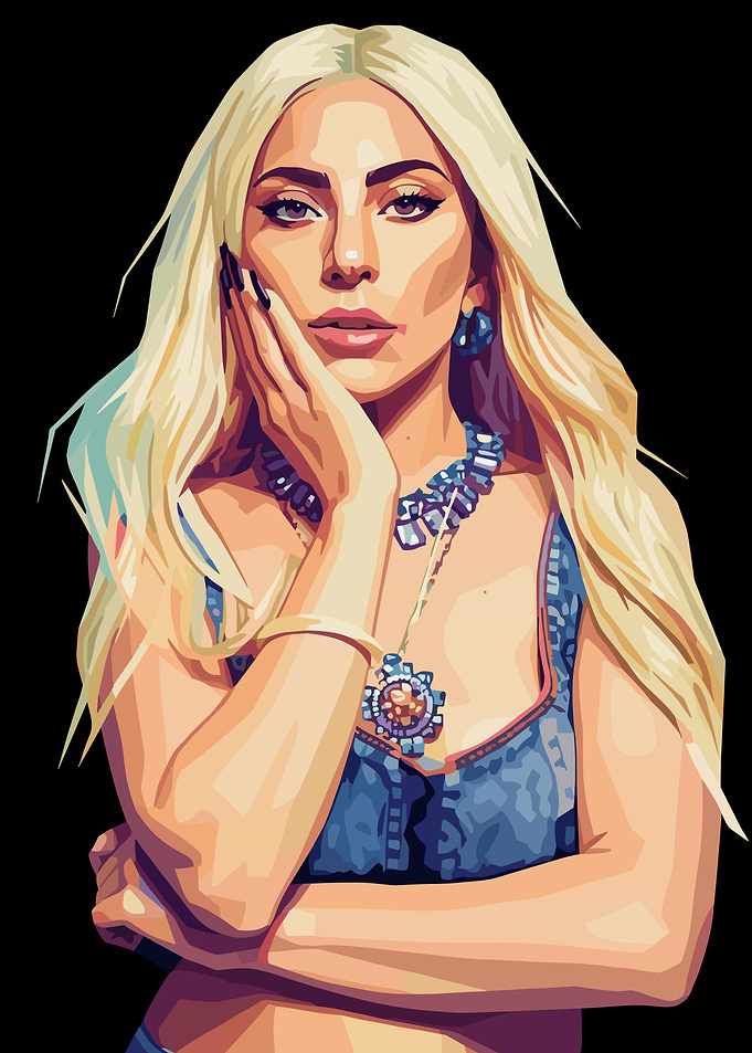 Lady Gaga Pop Art Portrait