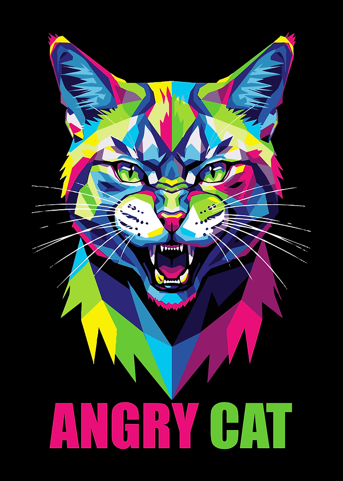 Angry Cat Pop Art