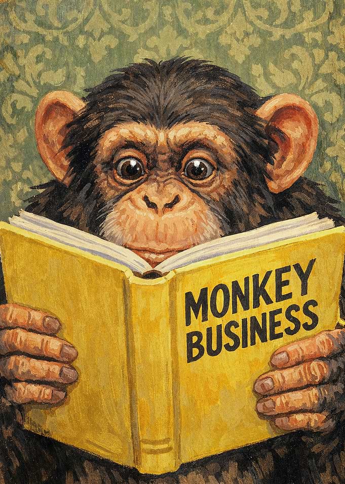 Monkey Business Reading Poster