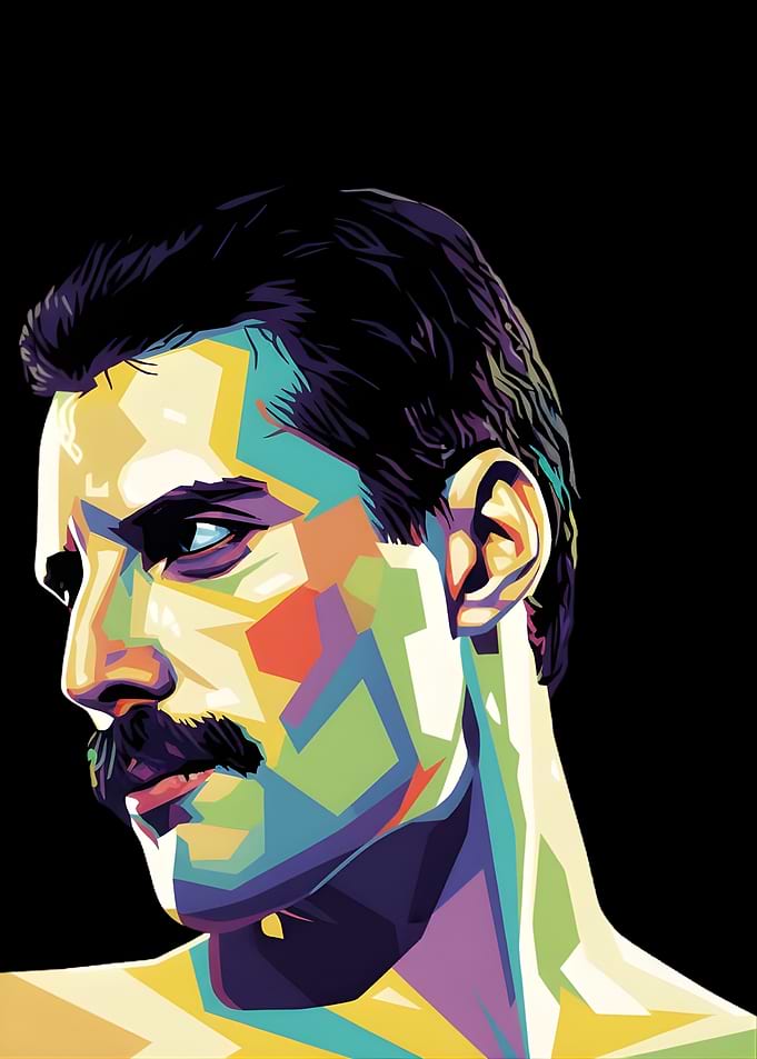 Freddie Mercury Pop Art Portrait
