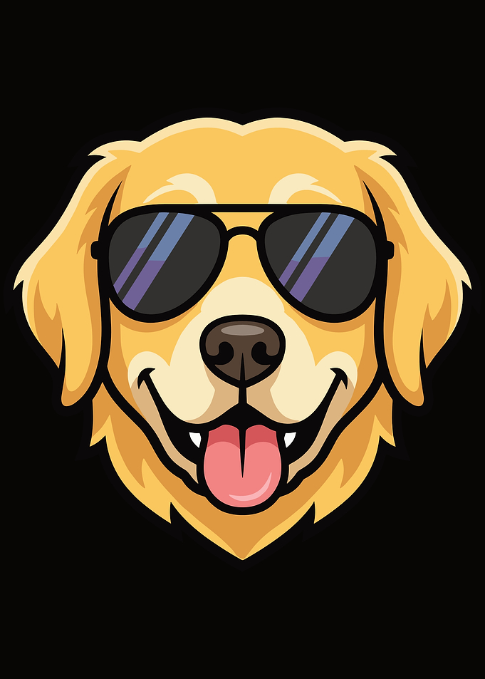 Cool Golden Retriever Wearing Sunglasses
