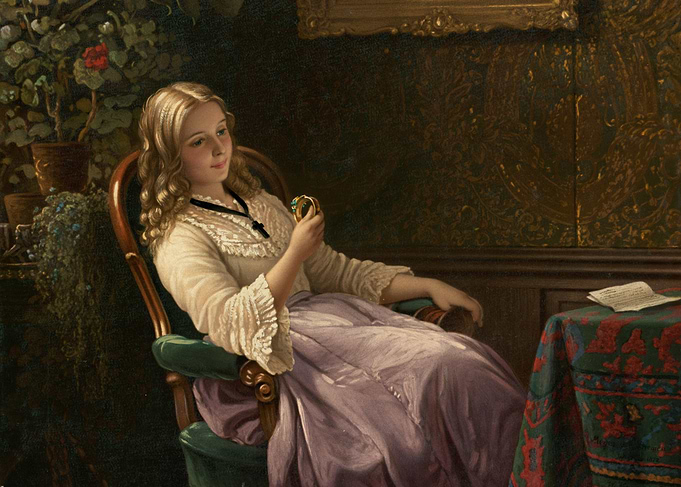 Victorian Girl with Pocket Watch