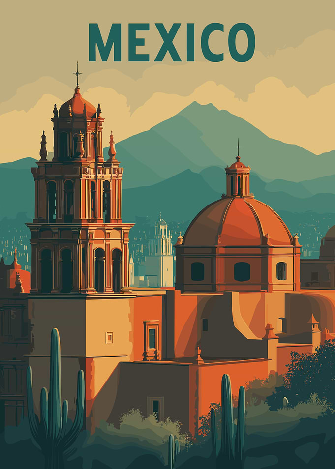 Vintage Mexico Travel Poster