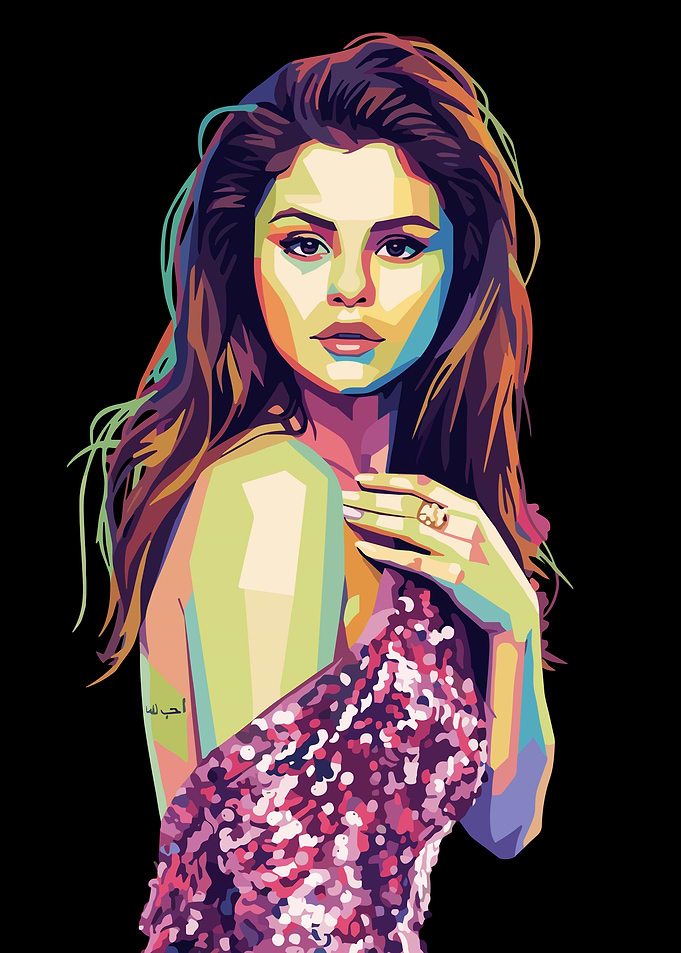 Selena Gomez Pop Art Portrait