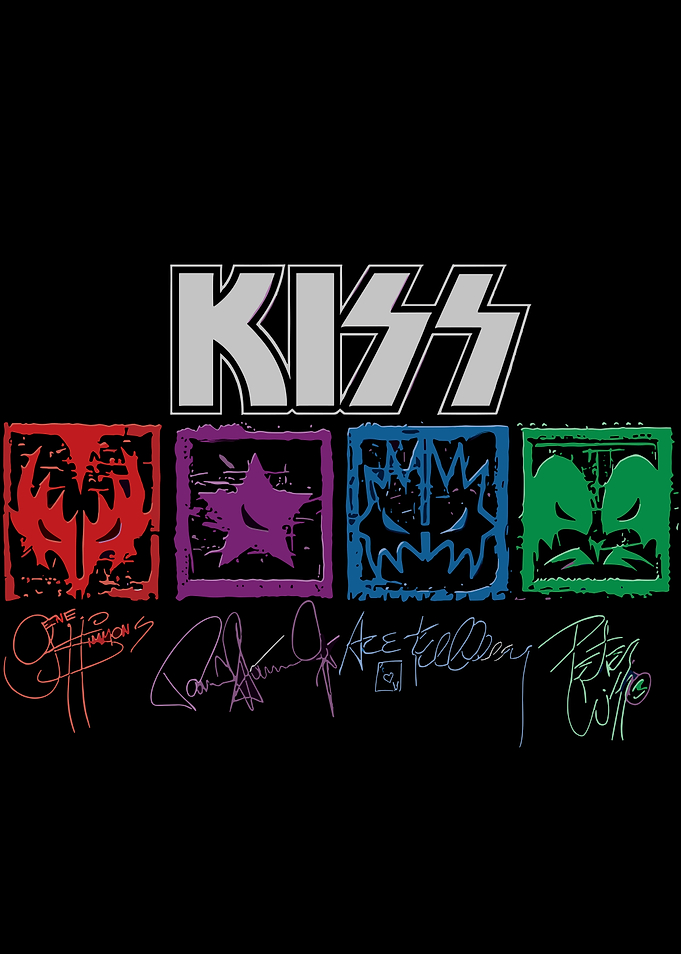KISS Band Logo and Autographs