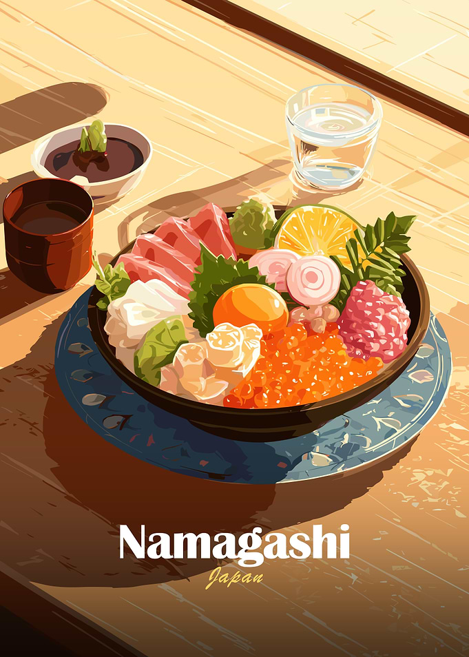 Namagashi Japan Food Illustration