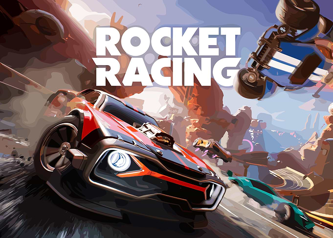 Rocket Racing Game Art