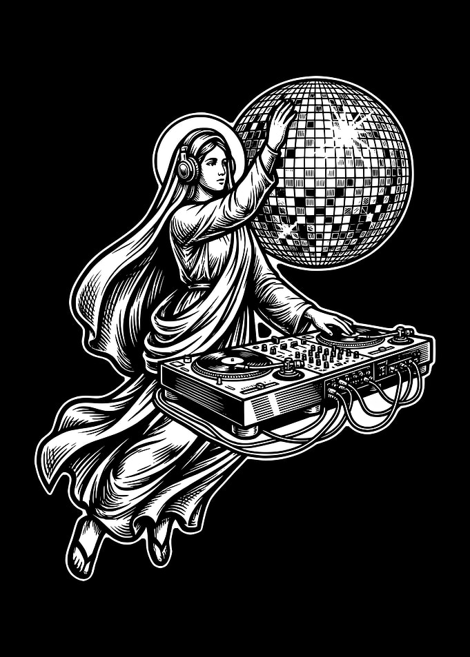 DJ Virgin Mary Disco Ball