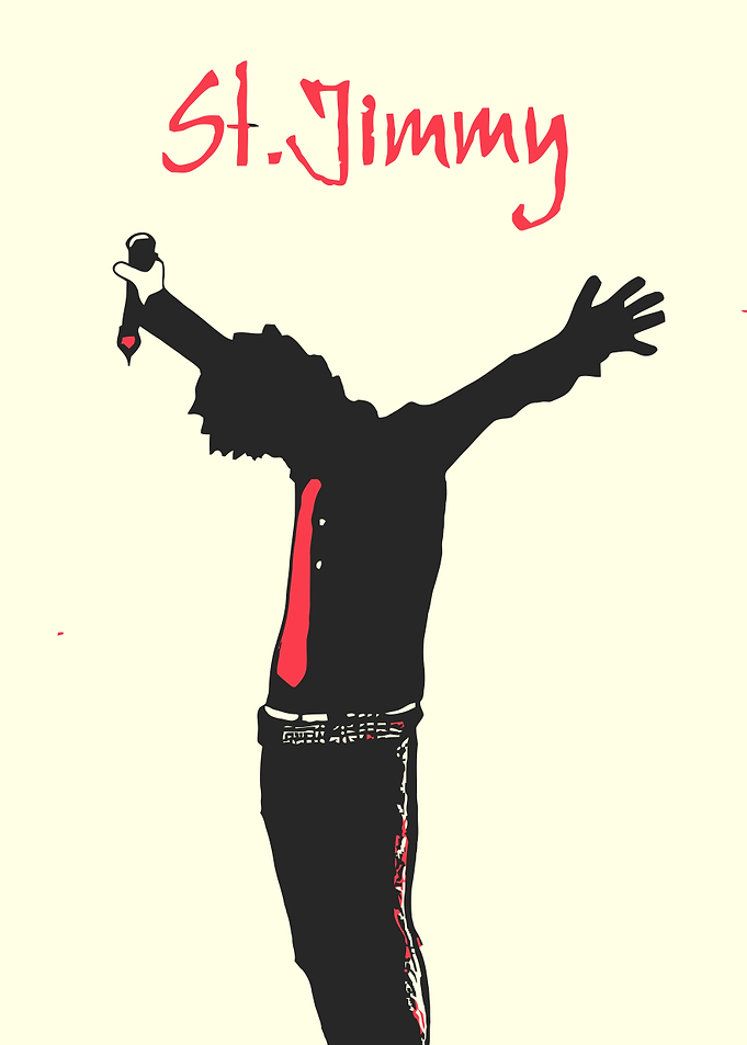 St. Jimmy Silhouette with Microphone