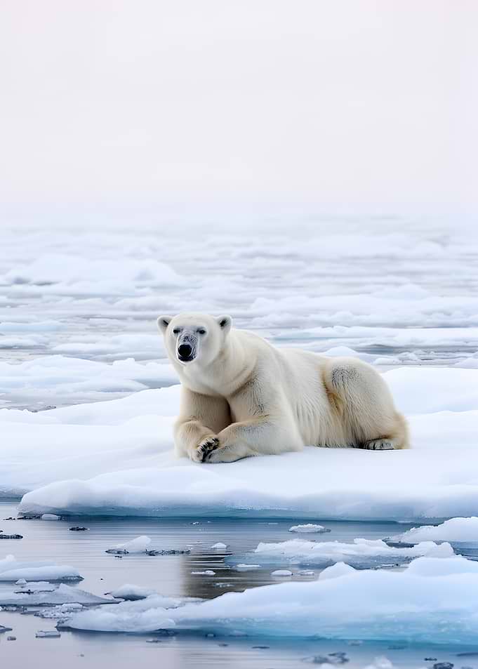 Polar Bear on Ice Floe