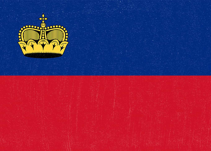 Liechtenstein Flag Distressed