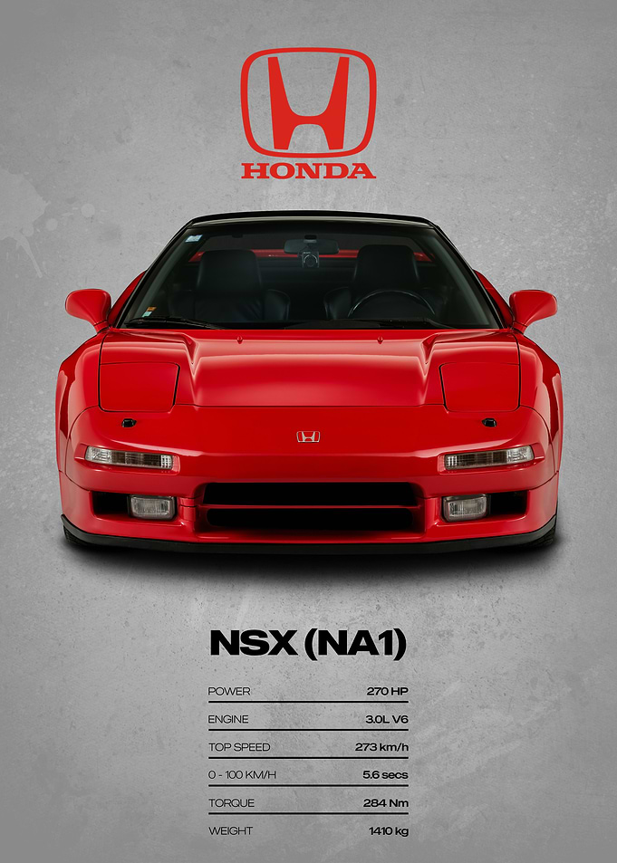 Honda NSX NA1 Car Poster