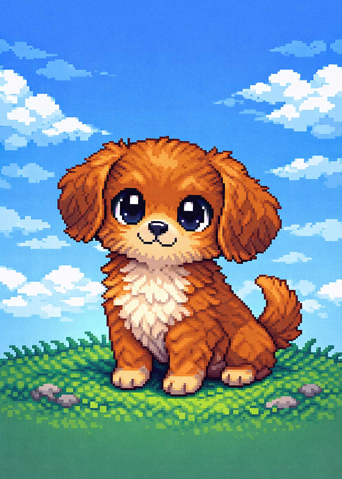 Pixel Art Cute Puppy