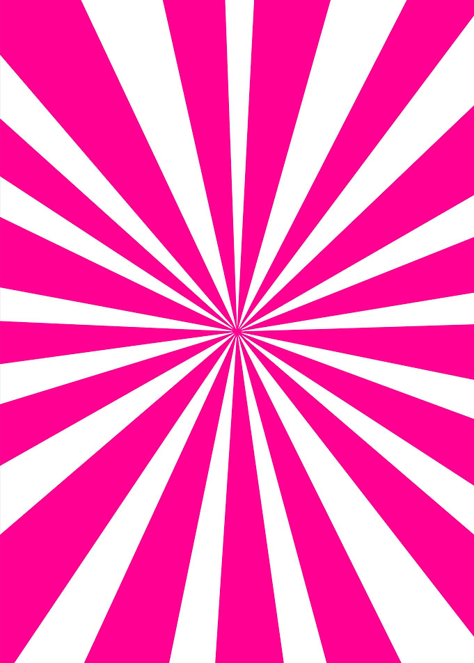 Pink and White Sunburst Pattern