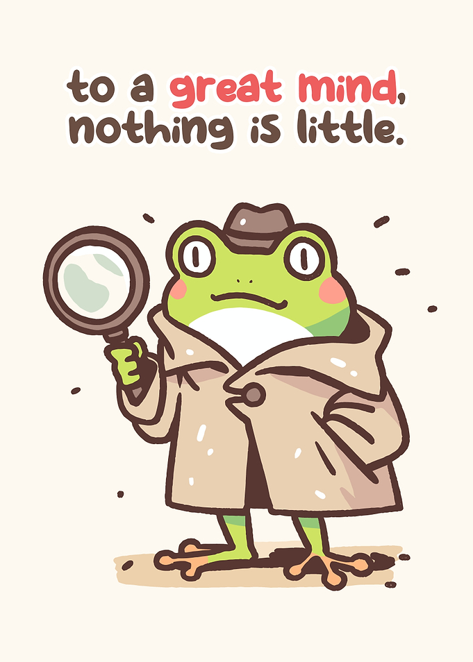 Detective Frog with Magnifying Glass