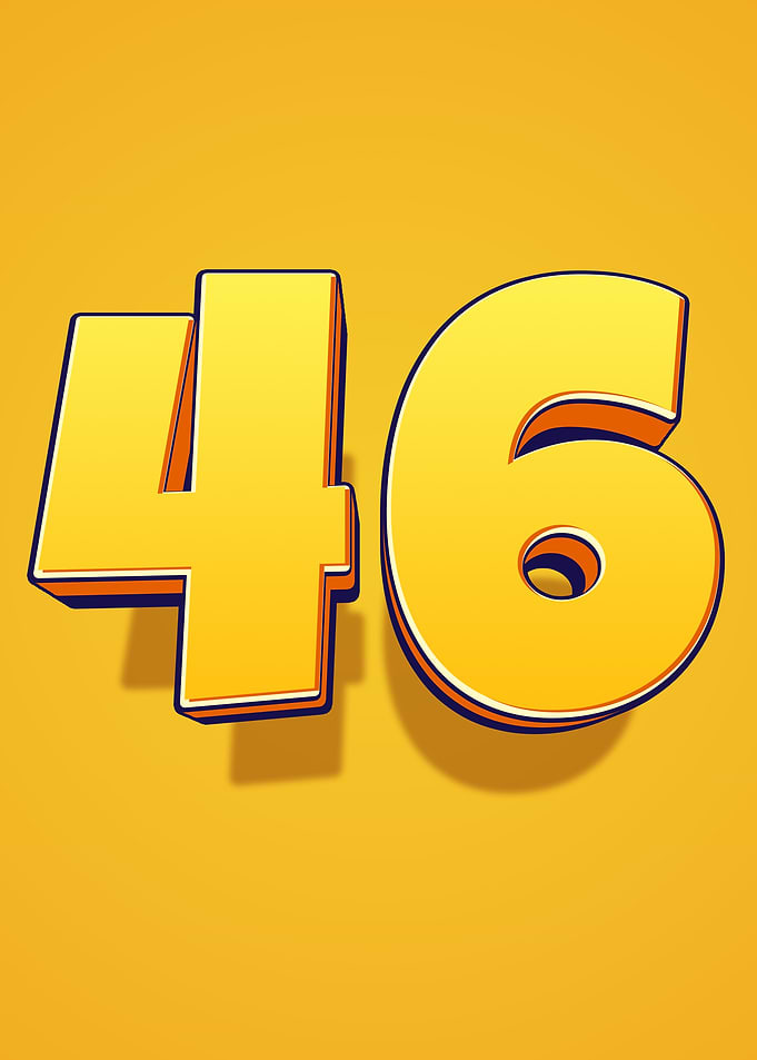 Yellow 46 Number