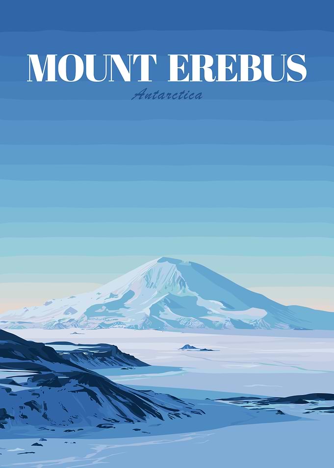 Mount Erebus Antarctica Poster