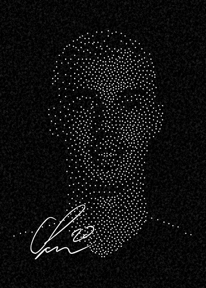 Dot Portrait with Signature