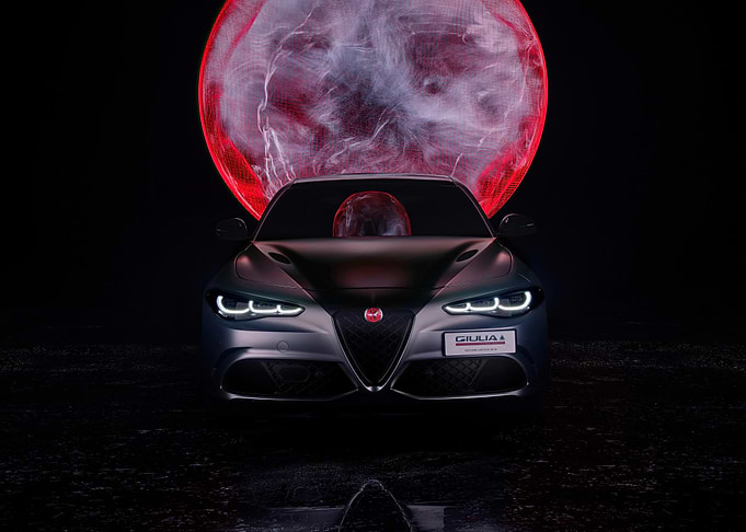 Alfa Romeo Giulia in Dramatic Lighting