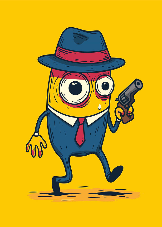 Funny Cartoon Gangster