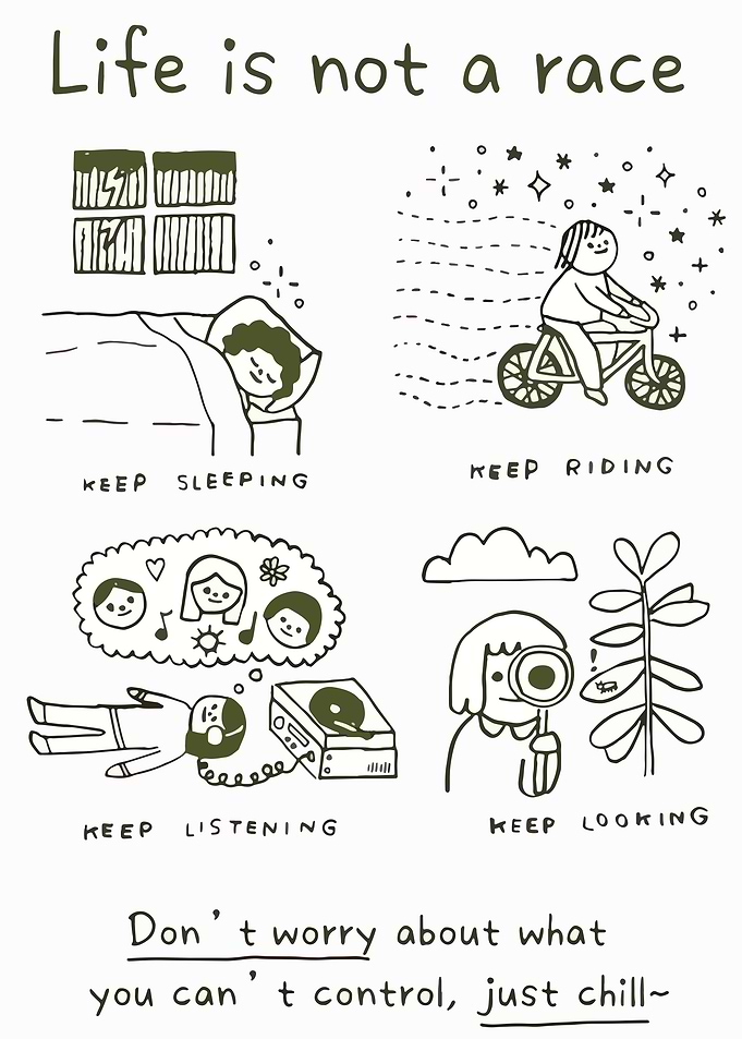 Life is not a race illustration