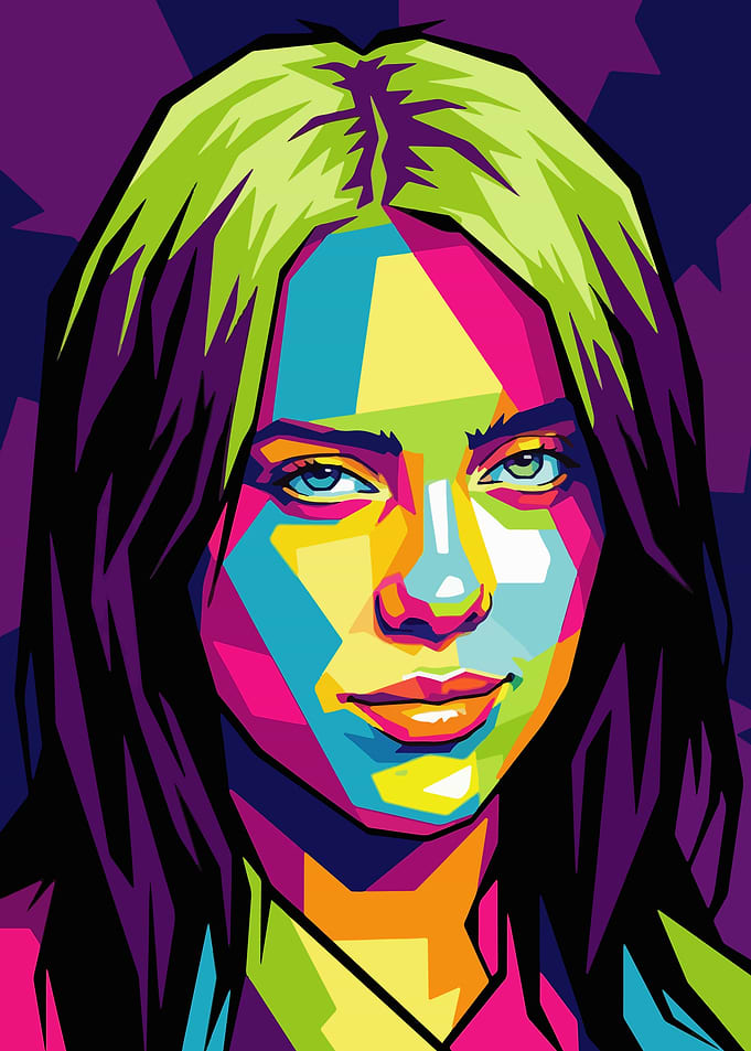 Billie Eilish Pop Art Portrait