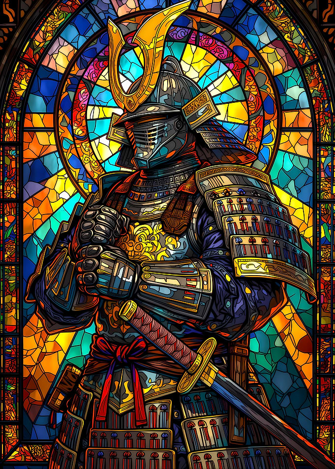 Samurai in Stained Glass