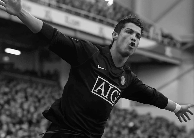 Cristiano Ronaldo celebrating a goal