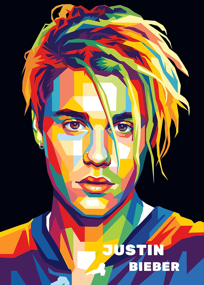 Justin Bieber Pop Art Portrait