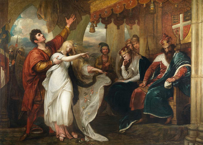 Dramatic Scene of a Woman Accusing a King