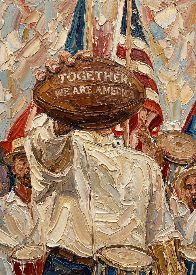 Together We Are America Football Art