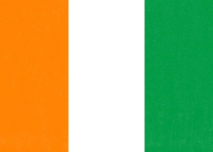 Côte d'Ivoire Flag Distressed